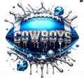 Blue water drip football